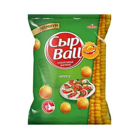 Кукурузные шарики сырball со вкусом капрезе, 140 г, упаковка 12 шт