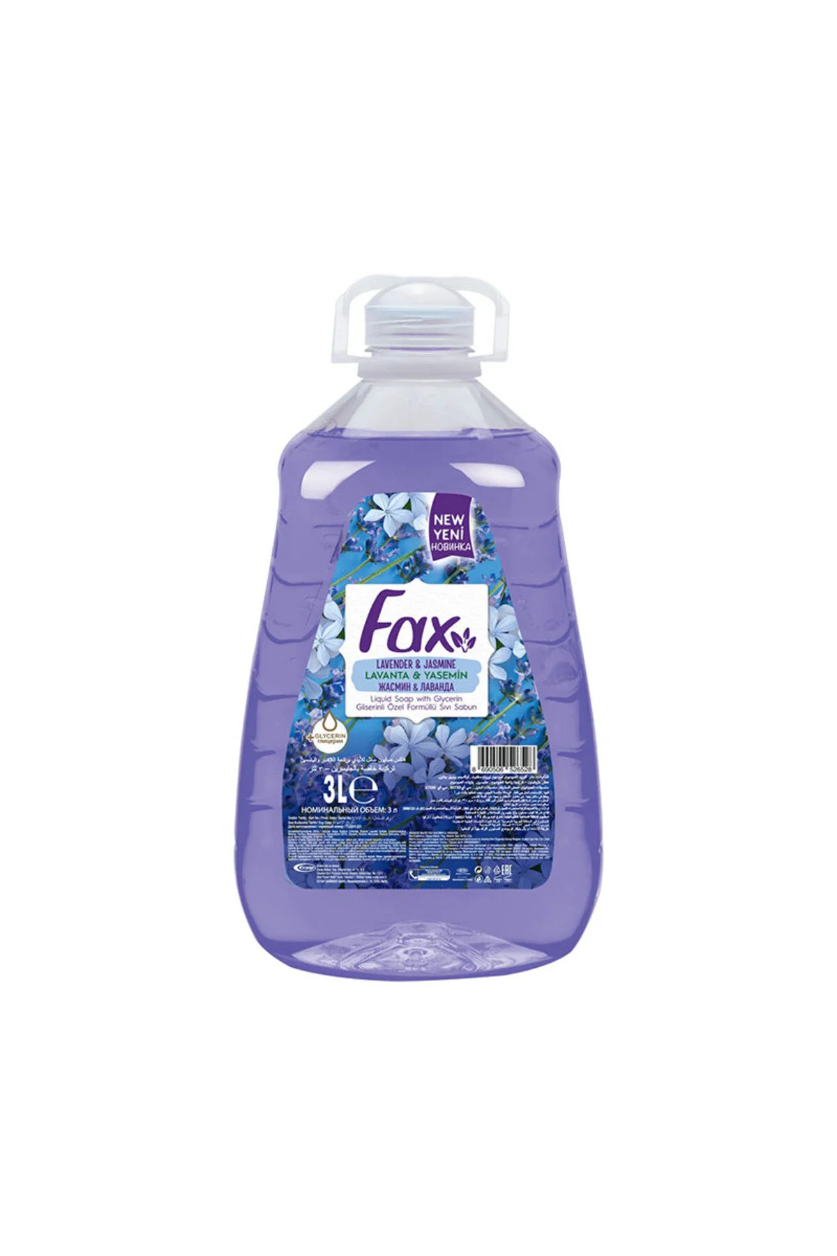 Жидкое мыло fax аромат жасмин и лаванда 3 л 6 штук