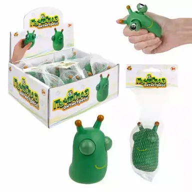 Игрушка антистресс 1toy пучеглаз гусеница 12 сантиметров