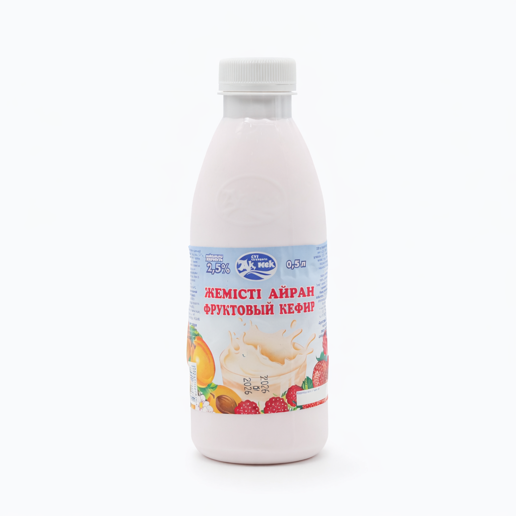 Кефир фруктовый 2,5% Ак Нек 0,5 л
