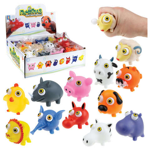 Игрушка антистресс 1toy пучеглаз мини животные