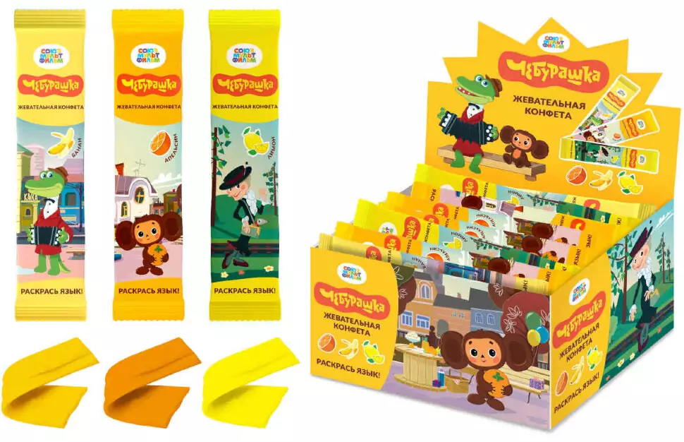 Жевательная конфета чебурашка 10 г