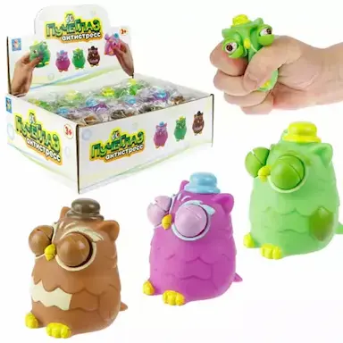 Игрушка антистресс 1toy пучеглаз сова