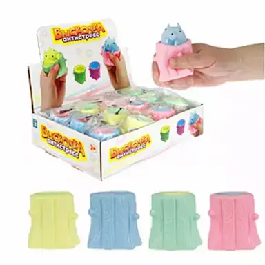 Игрушка антистресс 1toy жмяка выскочка бурундук 12 см