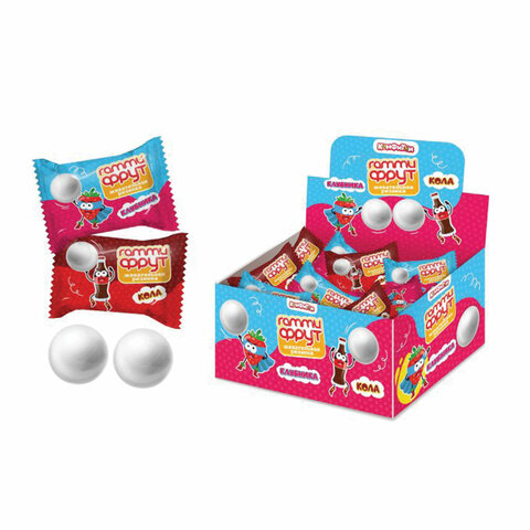 Жевательная резинка гамми фрут кола и клубника 3 г