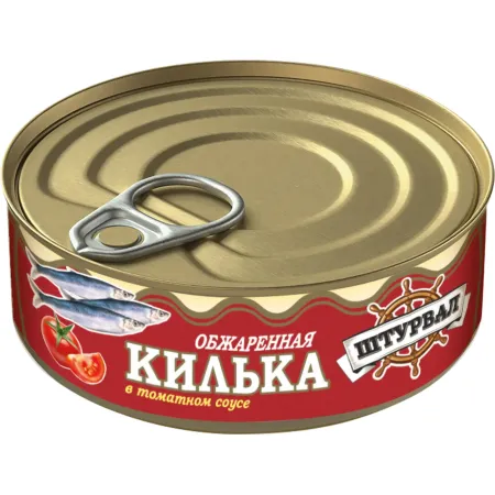 Штурвал килька балтийская обжар.в томатнотм соусе ключ 240гр 48