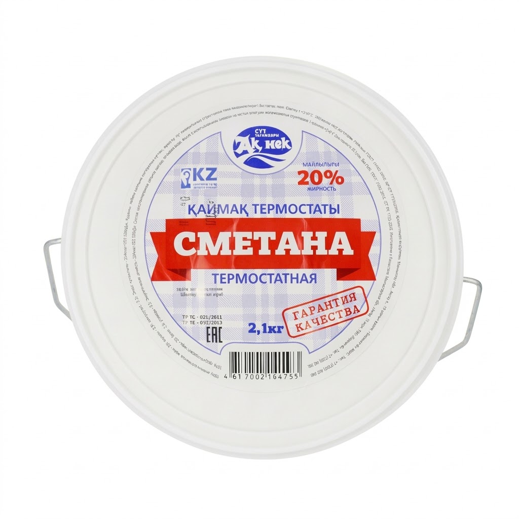 Сметана Каймак 20% Ак Нек жирности 2.1 кг