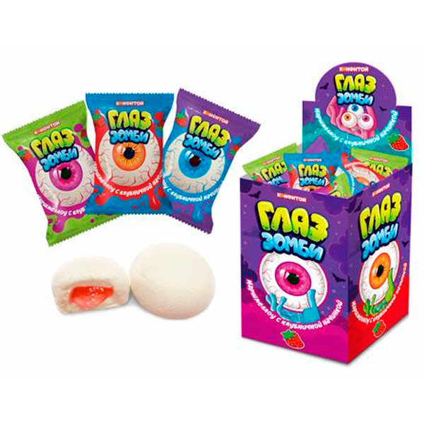 Маршмеллоу зомби глазированные с клубничной начинкой, 4,5 г