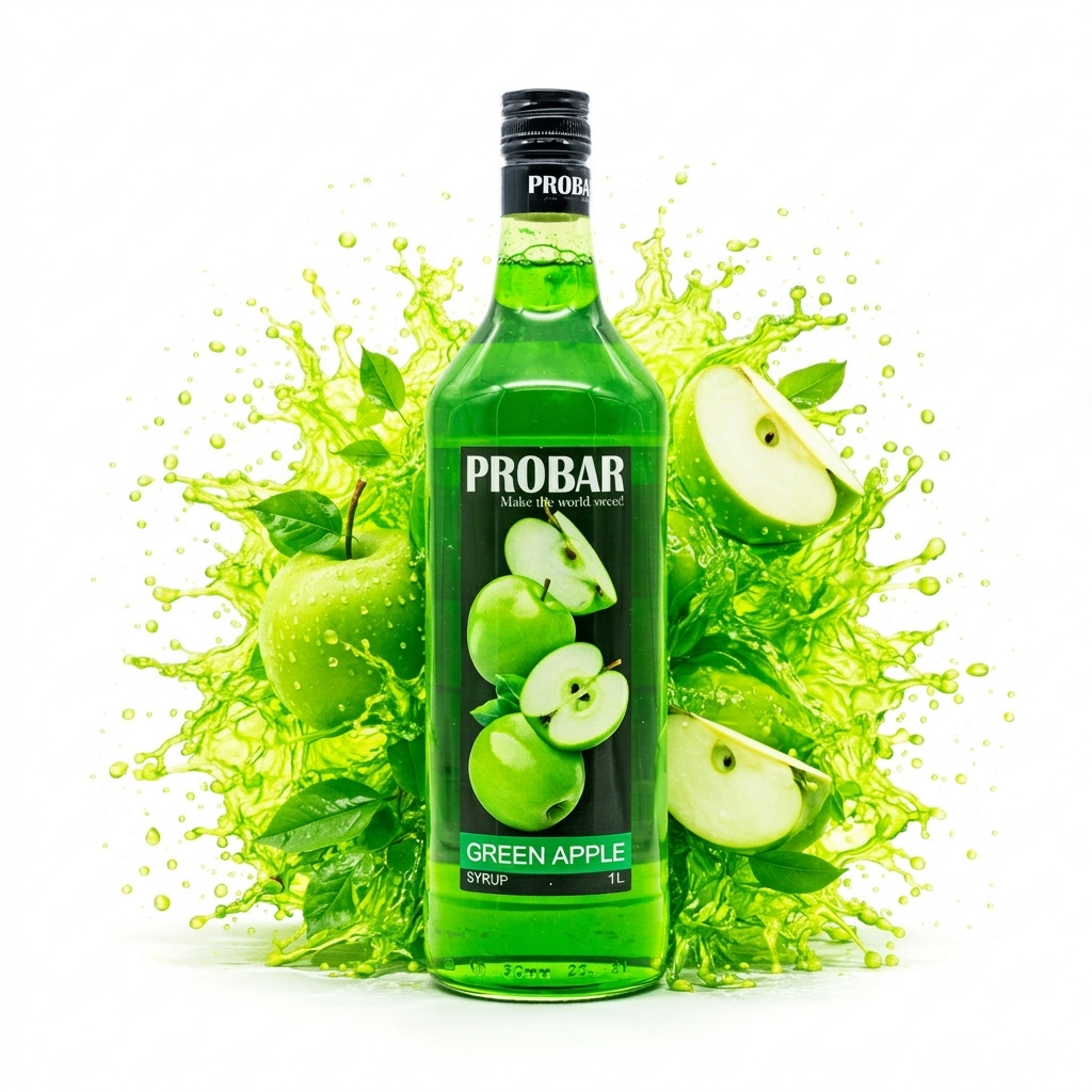 Сироп probar со вкусом зелёного яблока 1000 мл
