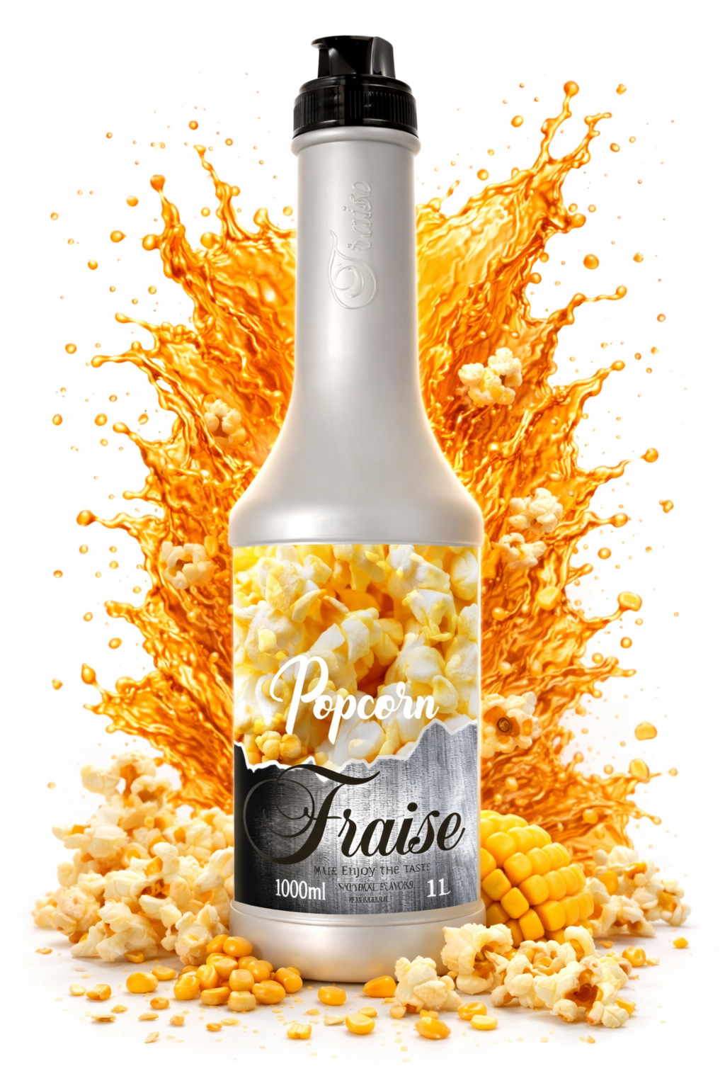 Попкорн с сиропом fraise, 1000 мл