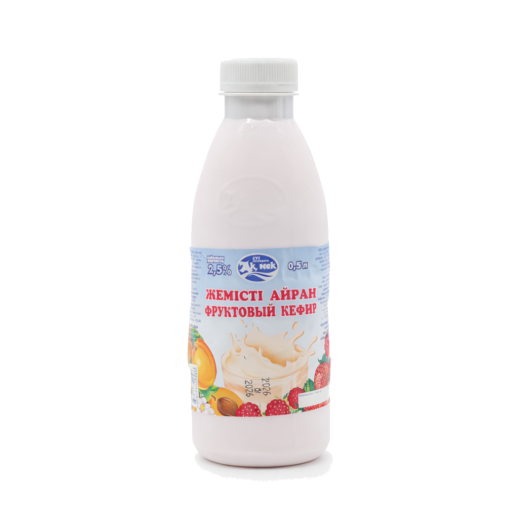 Кефир фруктовый 2,5% Ак Нек 0,5 л