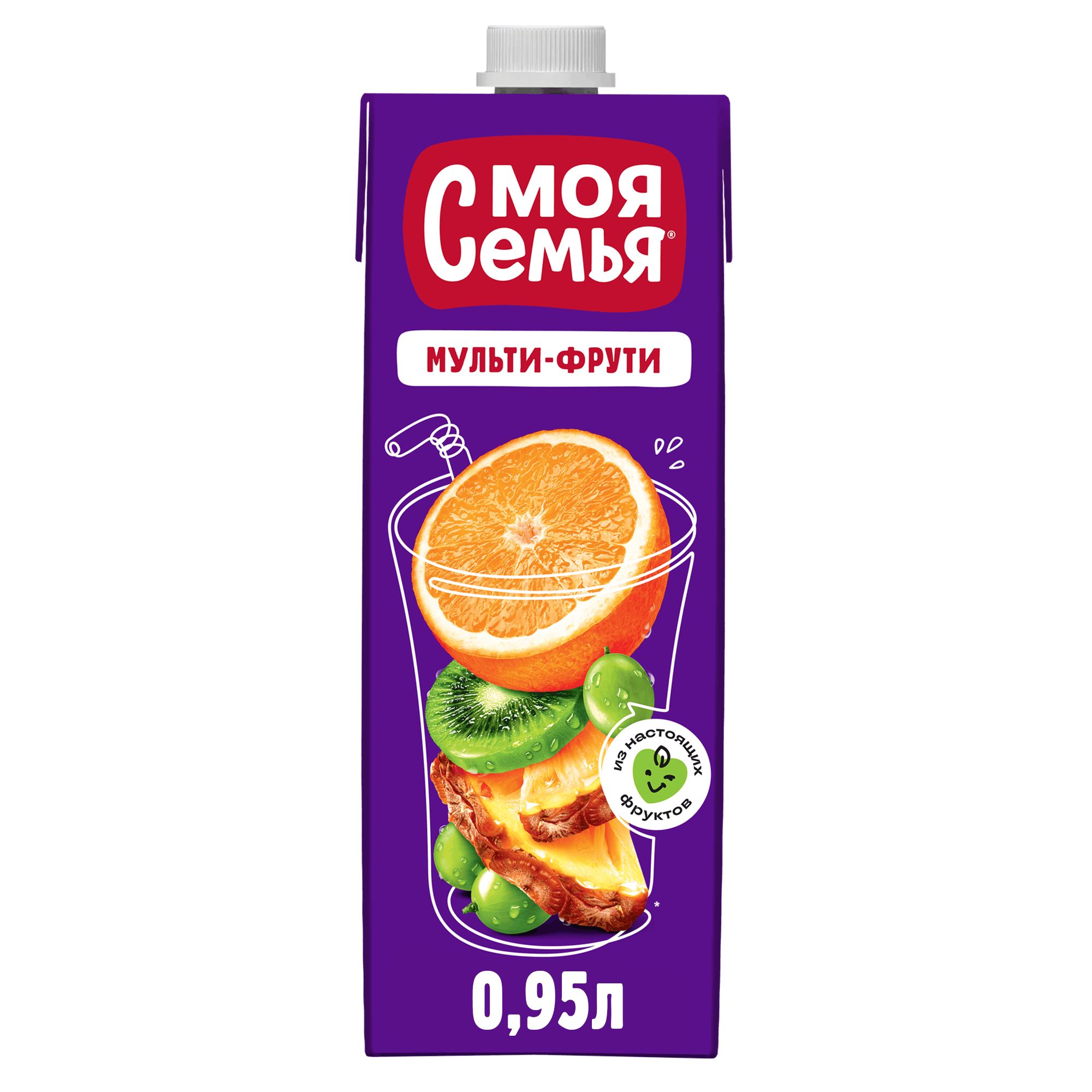 Сок  моя семья  мульти фрути, 0,95 л