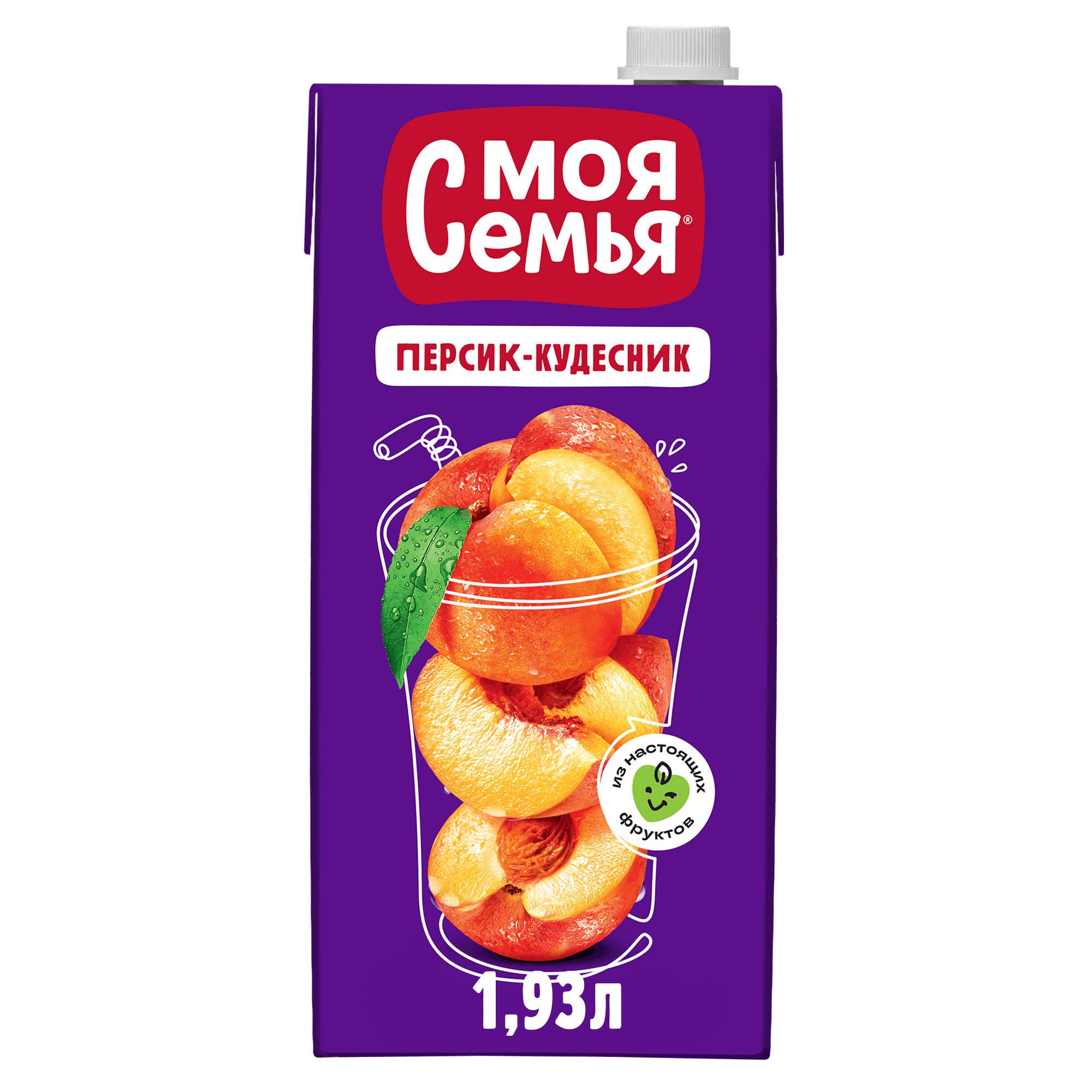 Сок  моя семья  персик кудесник, 1,93 л