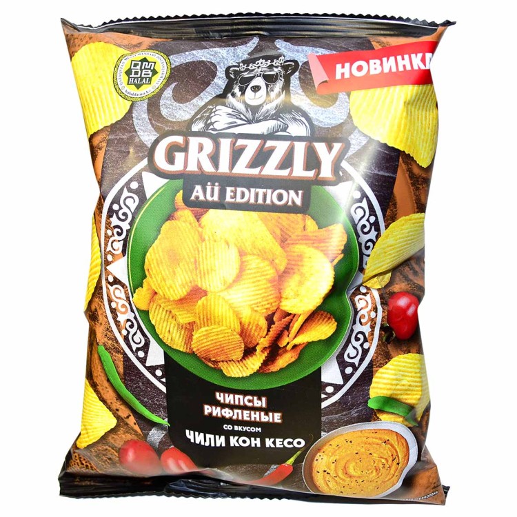 Кукурузные чипсы grizzly чили кон кесо натуральные 55 грамм
