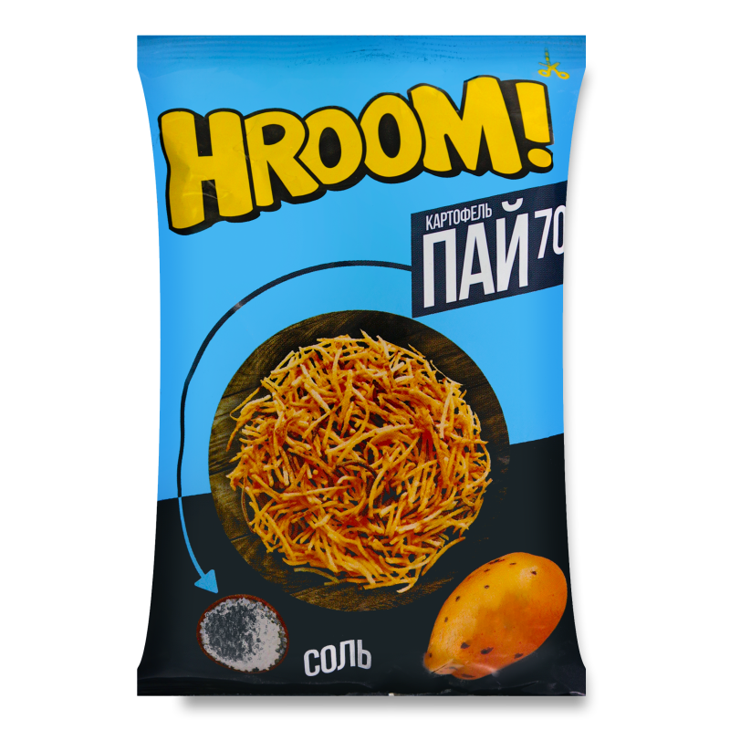 Картофельная соломка hroom со вкусом соли 70 г