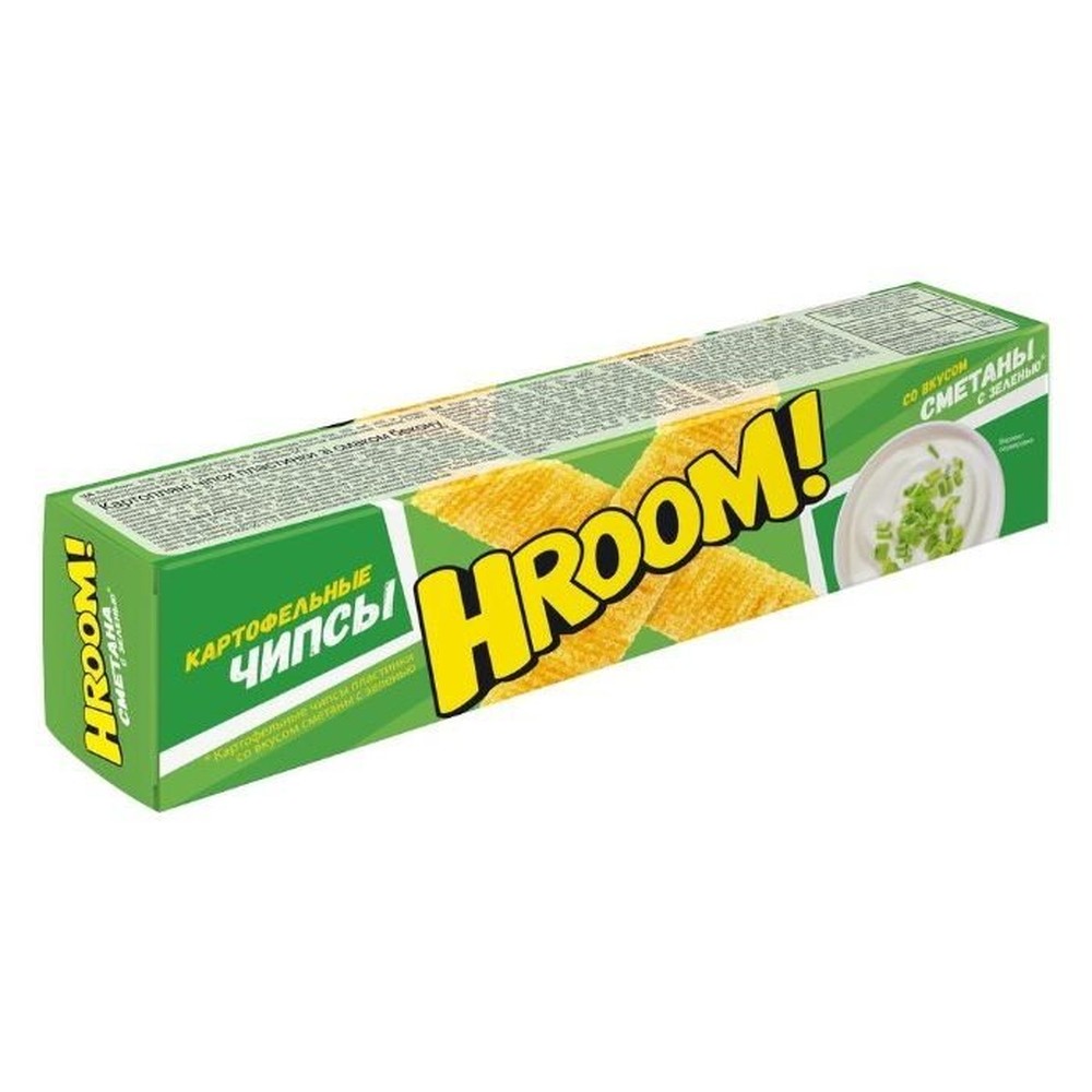 Чипсы hroom со вкусом сметаны и зелени 40 грамм