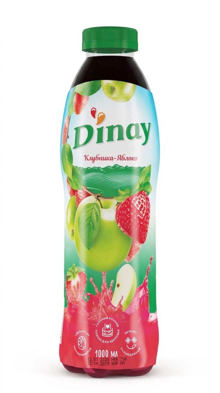 Напиток тм "dinay" клубника яблоко 1.0 л