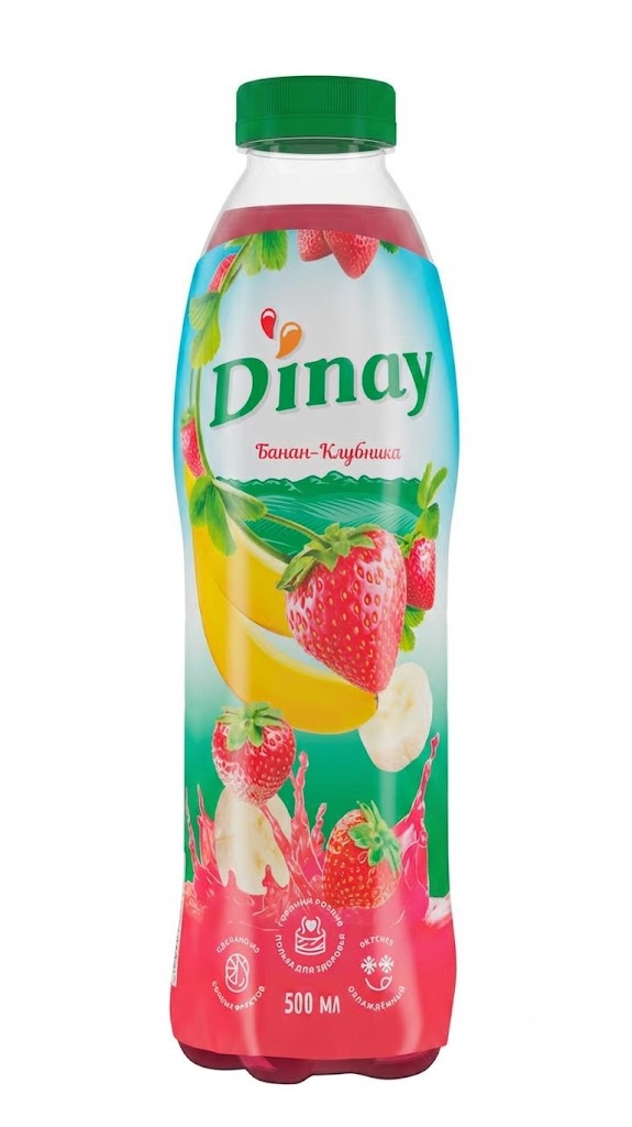 Напиток тм "dinay" клубника яблоко 0.5 л