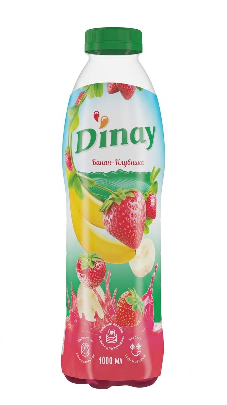 Напиток тм "dinay" банан клубника 1.0 л