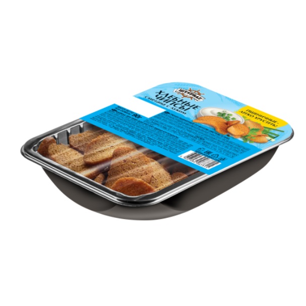 Хлебные чипсы со вкусом сметаны в лотке 90 граммов